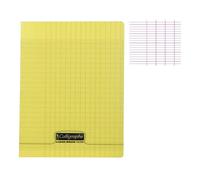 Cahier piqué 8000 POLYPRO 17x22 cm 96 pages grands carreaux 90 g - Jaune