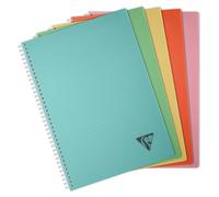 Clairefontaine Carnet à spirales LINICOLOR, DIN A4, assorti, 5 pièces