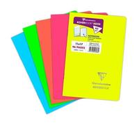 Carnet piqué Koverbook Neon 11x17cm 96 pages ligné couverture polypropylène opaque - Assortis