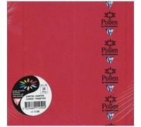 Clairefontaine - Carte Pollen 16x16 210g Rouge Groseille - Paquet De 25 G