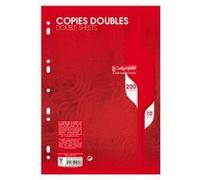 Copie double A4 - CLAIREFONTAINE - 70g - 200 pages - Petit carreaux - Sachet de 50