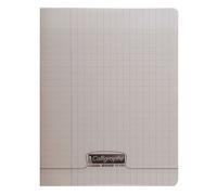 Calligraphe Cahier piqué 8000 POLYPRO 17x22 cm 48 pages grands carreaux 90 g Gris