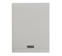 Cahier piqué 8000 POLYPRO 24x32 cm 96 pages grands carreaux 90 g - Gris