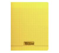 Calligraphe Cahier piqué 8000 POLYPRO 17 x 22 cm, 48 pages, grands carreaux, 90 g, Jaune
