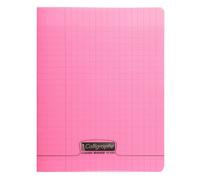 Calligraphe Cahier piqué POLYPRO 8000 24x32 cm 96 pages grands carreaux Séyès 90 g Rose