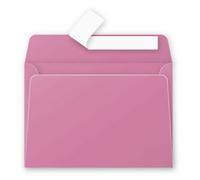 Clairefontaine Enveloppes C6 Rose Hortensia 120 g Auto-adhésives Papier lisse 11,4 x 16,2 cm Lot 20