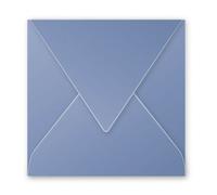 Clairefontaine 5198C - Paquet de 20 Enveloppes Gommées - Format Carré 14x14cm - 120g/m² - Coloris Myosotis - Invitation Evènements et Correspondance - Gamme Pollen - Papier Premium Lisse