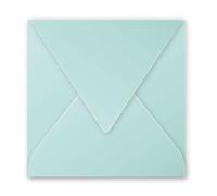 Clairefontaine 5413C - Paquet de 20 Enveloppes Gommées - Format Carré 14x14cm - 120g/m² - Coloris Vert Jade - Invitation Evènements et Correspondance - Gamme Pollen - Papier Premium Lisse