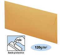 Clairefontaine Enveloppe Pollen DL 110 x 220 mm 120g sans fenêtre - autocollante bande protectrice - Orange - Lot de 20