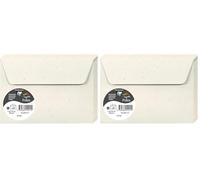 Clairefontaine Enveloppes C6 Papier Natura 100% Recyclé 120g Auto-Adhésives Lot 20 - Format standard 11,4 x 16,2 cm, Invitation Mariage, Faire-Part, Cartes & Correspondance - Pollen - Réf. 55011C