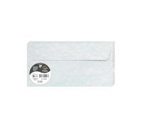 Clairefontaine Enveloppes DL Bleu marbré 120g Auto-Adhésives Lot 20 - Format standard 11 x 22 cm, Papier Lisse, Invitation Mariage, Faire-Part, Cartes et Correspondance - Pollen - Référence 120004C
