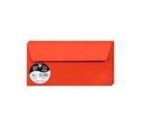 Paquet de 20 enveloppes Pollen 110x220mm 120g/m2 - Rouge corail