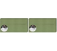 Clairefontaine Enveloppes DL Vert sauge 120g Auto-Adhésives Lot 20 - Format standard 11 x 22 cm, Papier Lisse, Invitation Mariage, Faire-Part, Cartes et Correspondance - Pollen - Référence 5075C