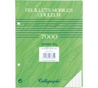 Clairefontaine - Feuille Mobile Vert 17x22 Seyes 80g - Sachet De 50 G