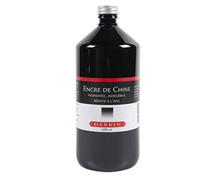 Clairefontaine Herbin 11009T - Un flacon d'encre de Chine noire, 1 litre