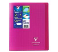 Clairefontaine Kover Book Cahier Piqûre Avec Rabats 170x220 96 Pages 90g - Couverture Rose