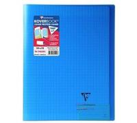 Clairefontaine Cahier piqué Koverbook 24x32 cm 48 p. grands carreaux, couverture polypro bleu