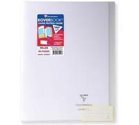 Koverbook Cahier piqure 48 pages avec rabats - 240 x 320 mm - Seyes papier PEFC 90 g - Incolore