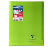 CLAIREFONTAINE Koverbook Cahier piqure 48 pages avec rabats - 240 x 320 mm - Seyes papier PEFC 90 g - Vert