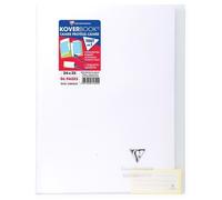 Cahier piqué Koverbook 24x32cm 96 pages petits carreaux + marge couverture polypropylène transparent - Incolore
