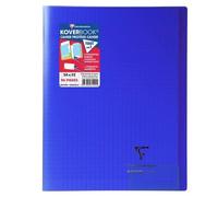 Clairefontaine Koverbook Cahier Piqure 96 Pages Avec Rabats - 240 X 320 Mm - Seyes Papier Pefc 90 G - Bleu Marine