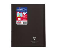 CLAIREFONTAINE Koverbook piqué polypro transparent Noir 24x32cm 96p séyès