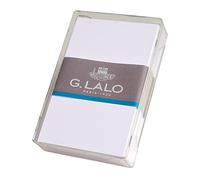 Clairefontaine Lalo 16300L - Une boite cristal de 80 cartes de visite bristol 9x14 cm 320g, Vélin de France, Blanc
