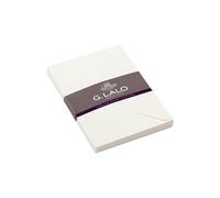 Clairefontaine Lalo 21000L - Un paquet de 20 enveloppes gommées C6 11,4x16,2 cm 125g, Vélin pur coton, Crème