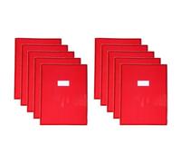 CLAIREFONTAINE Lot de 10 Protège-cahiers Cristal Luxe 22/100ème 24x32 Transparent Rouge