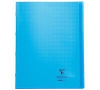 CLAIREFONTAINE Lot de 3 Cahiers protège-cahier Koverbook Piqué Polypro 24x32 cm 48 p Q 5x5 Coloris Aléatoire
