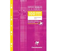 Copies doubles 100 pages petits carreaux format 21 x 29,7 cm Metric Clairefontaine - perforées