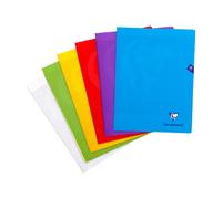 Cahier piqué Clairefontaine Mimesys 24 x 32 cm grands carreaux 48 pages couleur assorties
