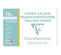 Clairefontaine 96852C - Pochette Dessin Scolaire - 12 Feuilles Papier Calque Hautement Transparent - A4 21x29,7 cm 70/75g - Idéal pour le Dessin Technique