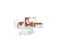 Clairefontaine Cartes simples 11126C Pollen 16×16 cm 210 g/m² papier lisse Framboise - Paquet de 25