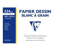 Clairefontaine Pochette Dessin à grain A3 10 feuilles 224 g