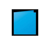 Clairefontaine – Paquet de 25 cartes pliées Pollen 135×135 mm – 210 g/m² – Bleu turquoise