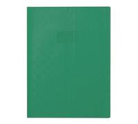 Calligraphe Protège-cahier Grain Madras PVC 22/100ème 24x32 cm avec rabats et marque-pages Vert