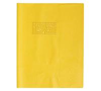 Protège-cahiers grain cuir PVC 22/100ème 17x22 cm - Jaune