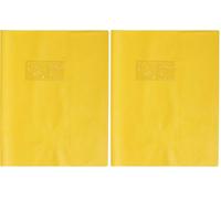 CLAIREFONTAINE Protège-cahier Grain Cuir 20/100ème 17x22 jaune soleil (Lot de 2)