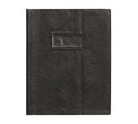 Protège-cahiers grain cuir PVC 22/100ème 17x22 cm - Noir