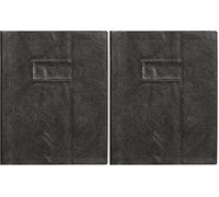CLAIREFONTAINE Protège-cahier Grain Cuir 20/100ème 17x22 noir (Lot de 2)