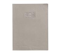 Protège-cahiers grain cuir PVC 22/100ème A4 - Gris