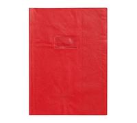 Protège-cahiers grain cuir PVC 22/100ème A4 - Rouge