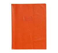 Protège-cahiers grain cuir PVC 22/100ème 24x32 cm - Orange