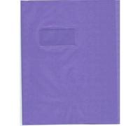 Calligraphe Protège-cahiers grain losange PVC 18/100ème avec porte-étiquette 17x22 cm Violet