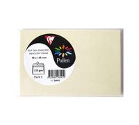 Clairefontaine Sachet De 5 Enveloppes Pollen 90x140, Ivoire Irisé
