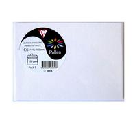 Clairefontaine Sachet De 5 Enveloppes Pollen C6 114x162, Blanc Irisé