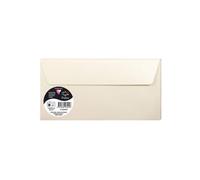 Clairefontaine Sachet De 5 Enveloppes Pollen Dl 110x220, Ivoire Irisé