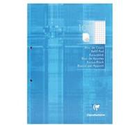 Clairefontaine 5815C Un Bloc de Cours Encollé Perforé Bleu Ciel - A4 21x29,7 cm - 200 Pages Petits Carreaux avec Marge - Papier Blanc 90 g - Couverture Carte Pelliculée
