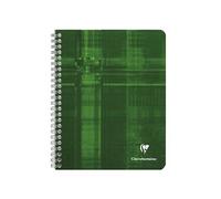 Clairefontaine Cahier spirale 882C 16,5 x 21 cm petits carreaux 120 pages avec marge papier 90 g